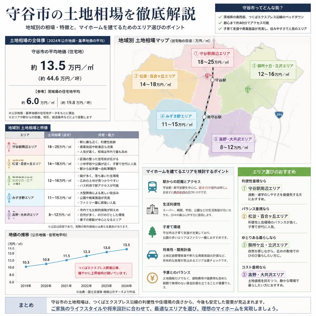 守谷市の土地相場