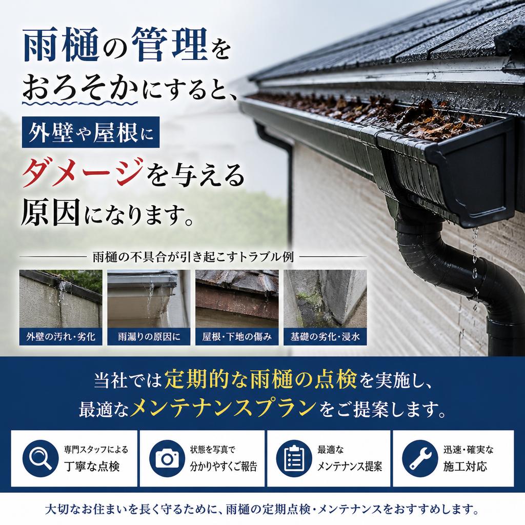 雨樋のメンテナンスで長持ちする住宅に
