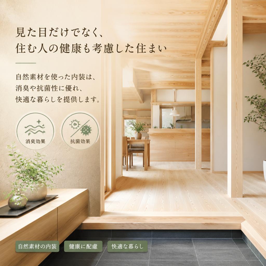 自然素材で作る健康的な住空間
