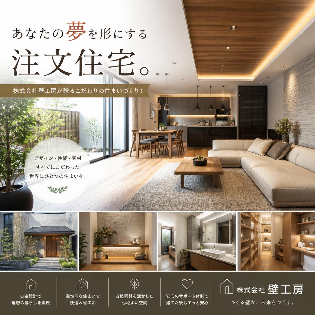 あなたの夢を形にする注文住宅。株式会社壁工房が贈るこだわりの住まいづくり！/守谷市周辺で注文住宅なら壁工房