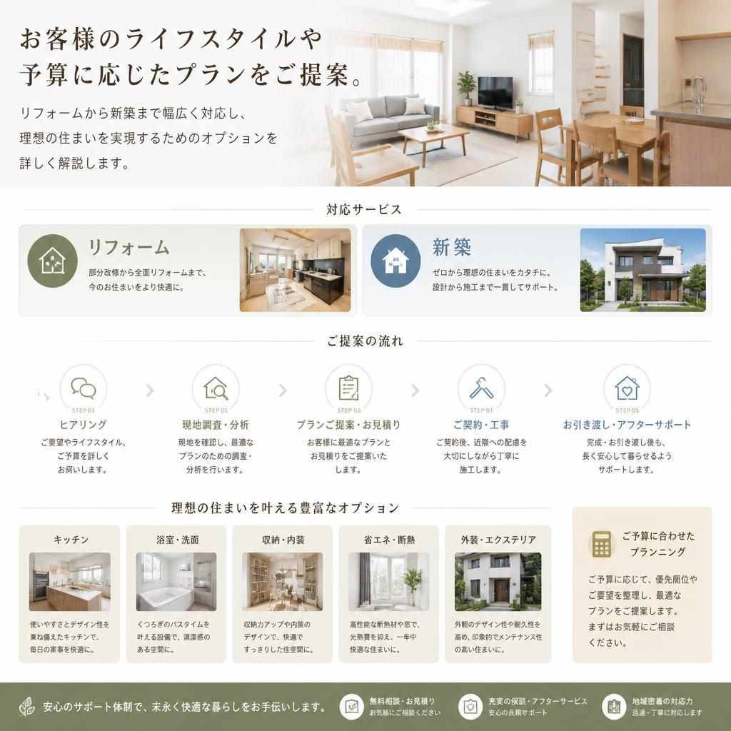 お客様に合わせた柔軟なプラン