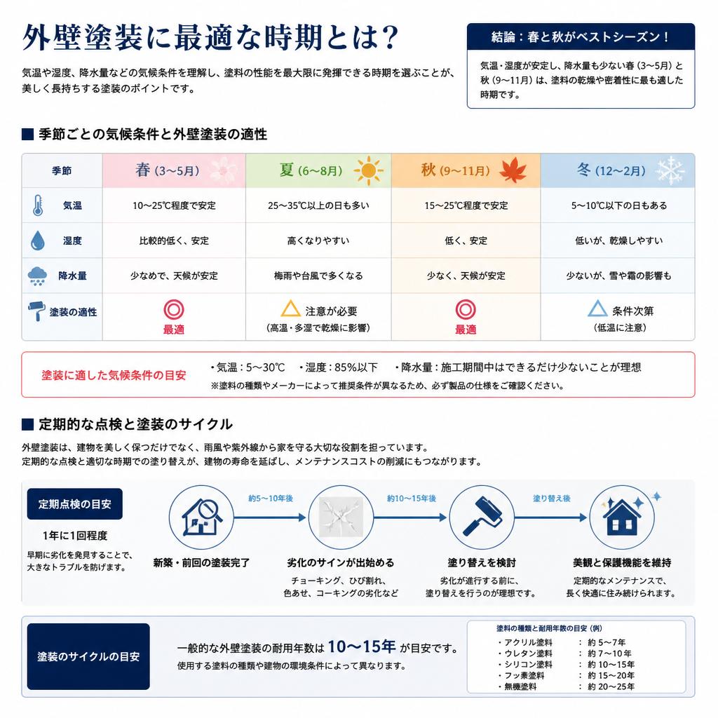 外壁塗装の最適な時期