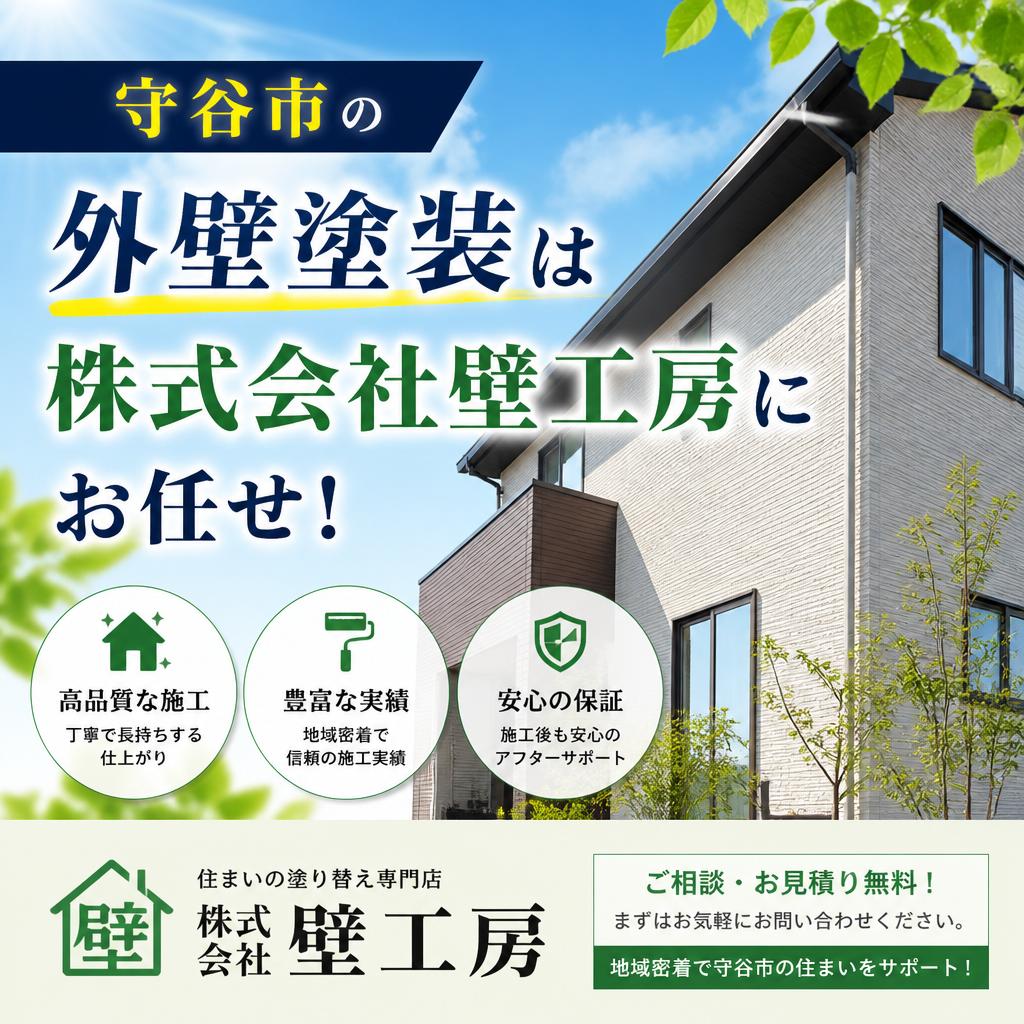 守谷市の外壁塗装は株式会社壁工房にお任せ！
